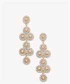 Sole Society Sole Society Crystal Fan Drop Earrings One Size Os