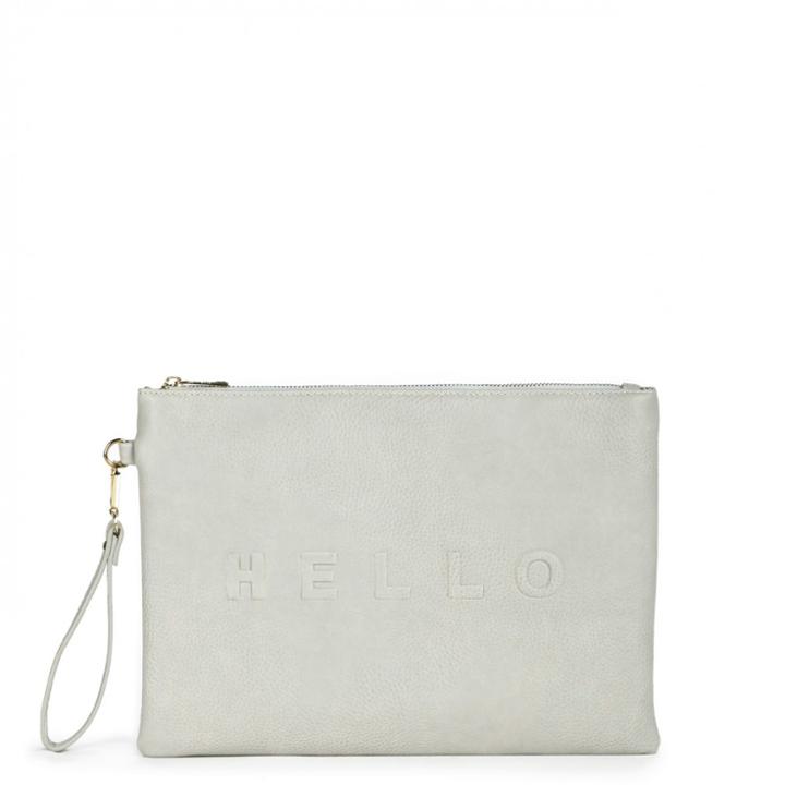 Sole Society Sole Society Justine Conversation Oversize Pouch - Grey-one Size