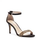 Sole Society Sole Society Dace Ankle Strap Heeled Sandal - Leopard Black-5.5
