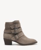 Sole Society Women's Nelmaeya Multi Buckle Bootie New Taupe Size 5 Suede From Sole Society