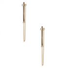 Sole Society Sole Society Modern Bar Front To Back Earring - Gold