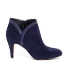 Sole Society Sole Society Roxine Almond Toe Suede Bootie - New Navy-5