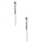 Sole Society Sole Society Modern Bar Front To Back Earring - Silver