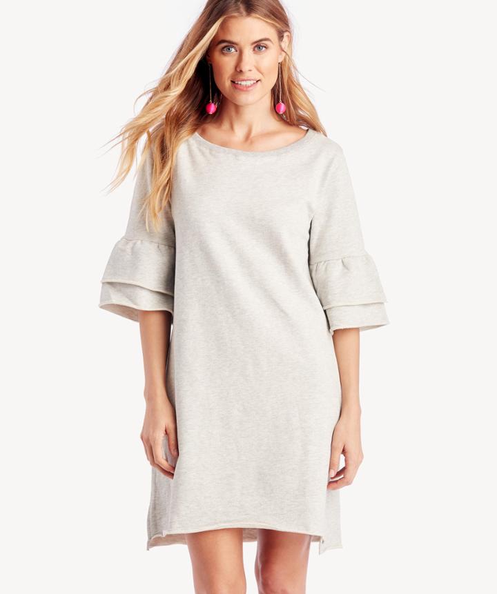 Sanctuary Sanctuary Women's Flutter Me Please Dress In Color: Heather Sterling Size Xs From Sole Society
