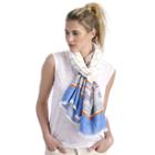 Sole Society Sole Society Knit Navajo Jacquard Scarf - Blue Multi