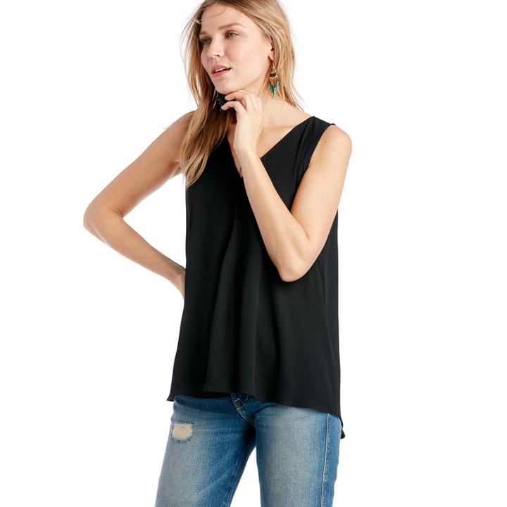Vince Camuto Vince Camuto Drape Front Blouse - Rich Black