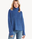 Sanctuary Sanctuary Women's Roll Neck Sweater In Color: Heather Electric Blue Size Xs From Sole Society