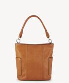 Sole Society Sole Society Rubie Shoulder Bag Medium Side Pocket Cognac Faux Leather