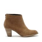 Sole Society Sole Society Devyn Mid Heel Ankle Bootie - Coffee-9.5