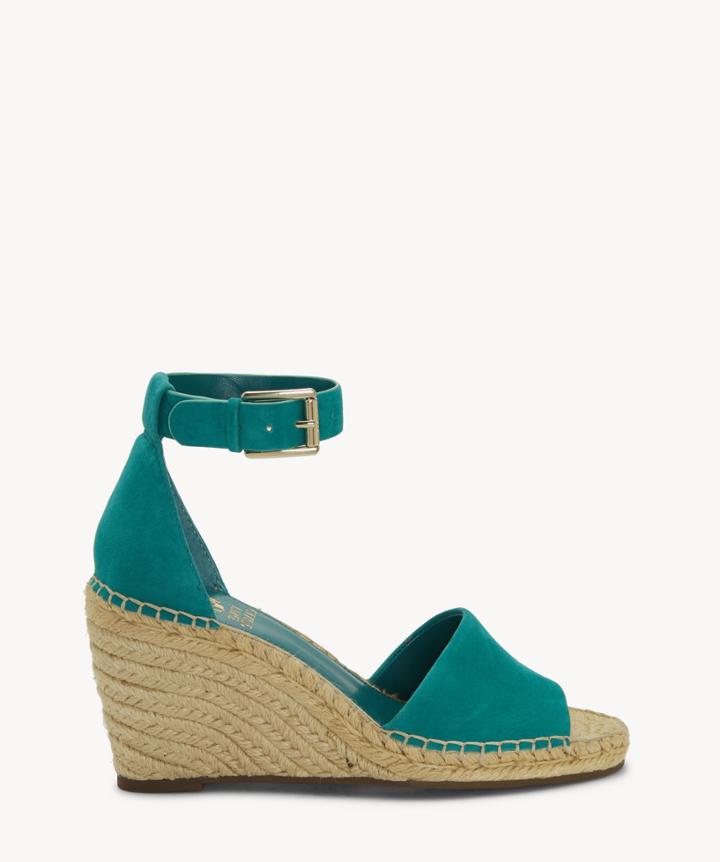 Vince Camuto Vince Camuto Women's Leera Espadrille Wedges Jitterbug Jade Size 5 Leather From Sole Society