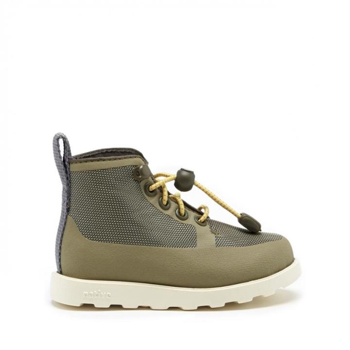 Native Native Fitzroy Child Water Resistant Boot - Utili Green Bone White-8t