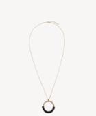 Sole Society Sole Society Genuine Leather Wrapped Pendant Black One Size Os