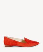 Sole Society Women's Cammila Pointed Toe Smoking Slippers Deep Coral Size 5 Faux Leather Haircalf From Sole Society
