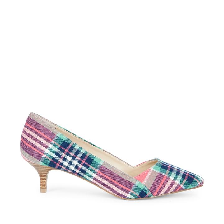 Sole Society Sole Society Desi Kitten Heel Pump - Coral Plaid