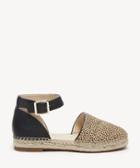 Sole Society Sole Society Stacie Two Piece Frayed Espadrille Dotted Haircalf Size 5