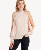 1. State 1. State Women's Cold Shoulder Blouson Sleeve Blouse In Color: Shadow Pink Size Xs From Sole Society