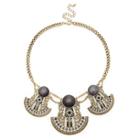 Sole Society Sole Society Ornate Statement Necklace - Antique Gold