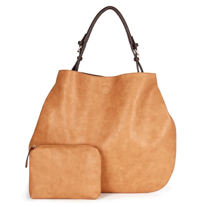 Sole Society Sole Society Capri Oversize Shoulder With Pouch - Brown-one Size