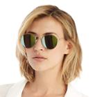 Sole Society Sole Society Reece Mirrored Metal Sunglasses - Gold