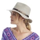 Sole Society Sole Society Braided Straw Hat With Pu Band - Brown Combo