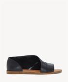 1. State 1. State Celvin Asymmetrical Open Toe Flats Black Size 6 Leather From Sole Society
