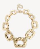 Sole Society Sole Society Textured Oversized Chain Necklace Gold One Size Os