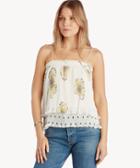 1. State 1. State Mixed Print Pleated Cami Antique White Size Extra Small From Sole Society