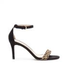 Sole Society Sole Society Dace Ankle Strap Heeled Sandal - Leopard Black-6.5
