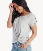 Sanctuary Sanctuary Women's Adrienne Twist Tee In Color: Heather Grey Size Xs From Sole Society