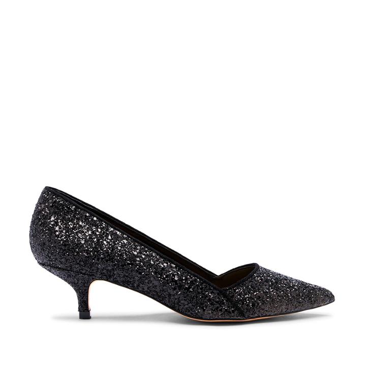 Sole Society Sole Society Desi Kitten Heel Pump - Black Glitter