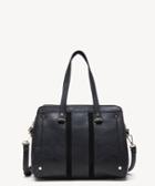Sole Society Women's Ragna Satchel Genuine Suede Mix In Color: Black Bag From Sole Society
