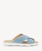 Lucky Brand Lucky Brand Mahlay Criss Cross Flats Sandals Faded Denim Size 5 Leather From Sole Society