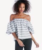 1. State 1. State Strapless Voluminous Sleeve Top