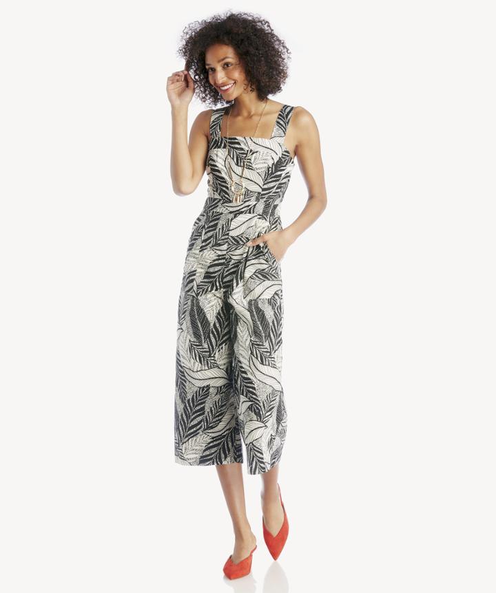 Astr Astr Jordyn Jumpsuit - Black Cream Palm-xs