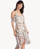J.o.a. J.o.a. Cold Shoulder Dress Ivory Floral Size Extra Small From Sole Society