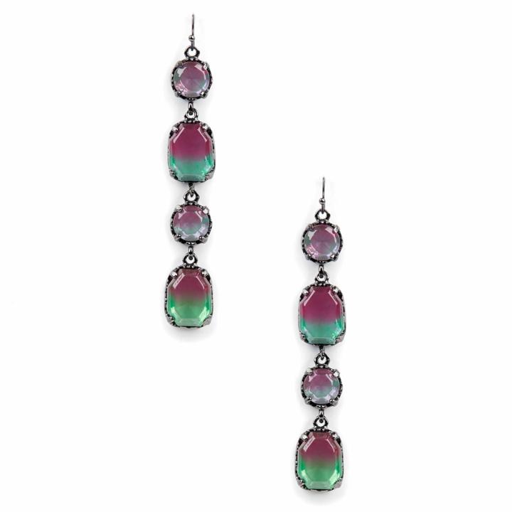 Sole Society Sole Society Stone Oasis Drop Earrings - Magenta Combo