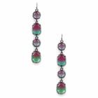 Sole Society Sole Society Stone Oasis Drop Earrings - Magenta Combo