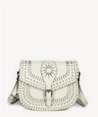 Sole Society Sole Society Kianna Lasercut Saddle Bag Ivory Faux Leather