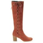 Sole Society Sole Society Arabella Lace-up Boot - Rust