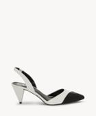 Vince Camuto Vince Camuto Women's Corran Ankle Strap Pumps Pure/black Size 10 Leather From Sole Society