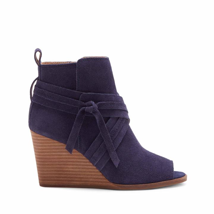 Lucky Brand Lucky Brand Udom Peep Toe Bootie - Moroccan Blue-6