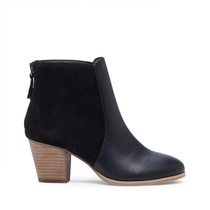 Sole Society Sole Society Chris Mixed Materials Bootie - Black
