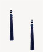 Sole Society Sole Society Long Tassel Drop Earrings Sapphire Blue One Size Os