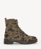 Lucky Brand Lucky Brand Women's Idara2 Lace Up Flats Bootie Camo Size 5 Hair Calf Fur From Sole Society