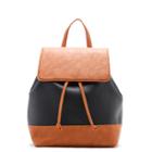 Sole Society Sole Society Kaili Two Tone Backpack - Black Cognac