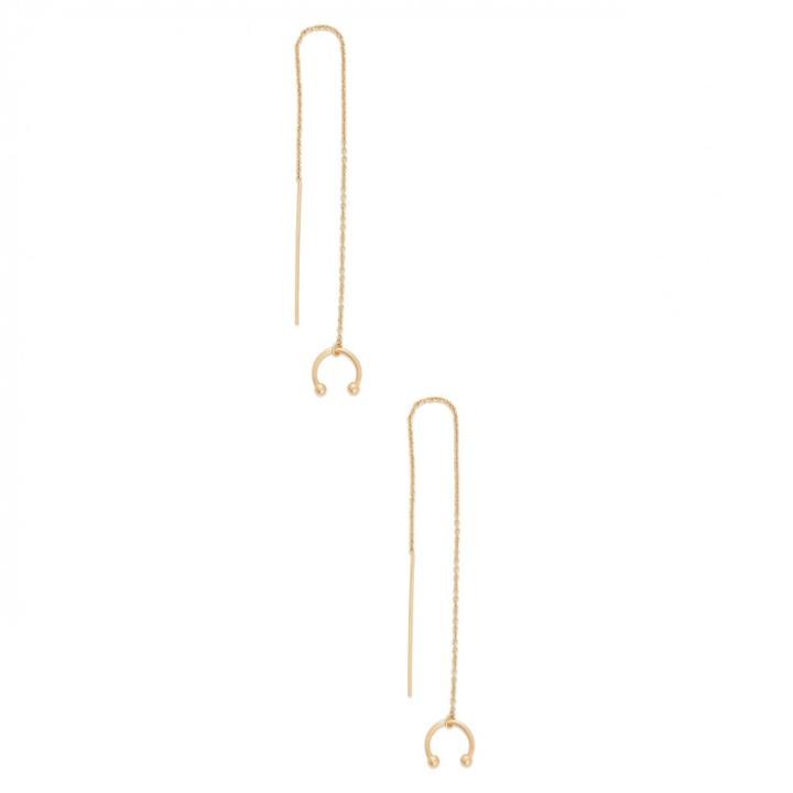 Sole Society Sole Society Floating Chain Ear Cuff - Antique Gold-one Size