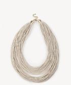 Sole Society Sole Society Beaded Layered Necklace Cream One Size Os