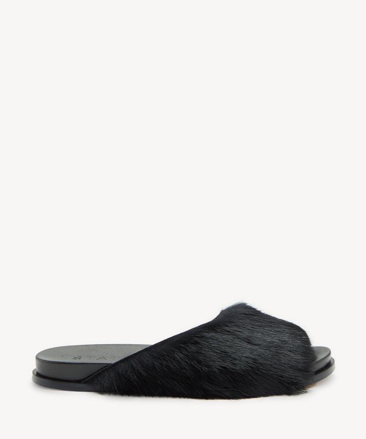 1. State 1. State Women's Onora3 Rabbit Fur Slides Black Size 5 From Sole Society