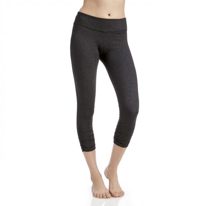 Beyond Yoga Beyond Yoga Essential Gathered Capri Legging - Heather Gray-x-small