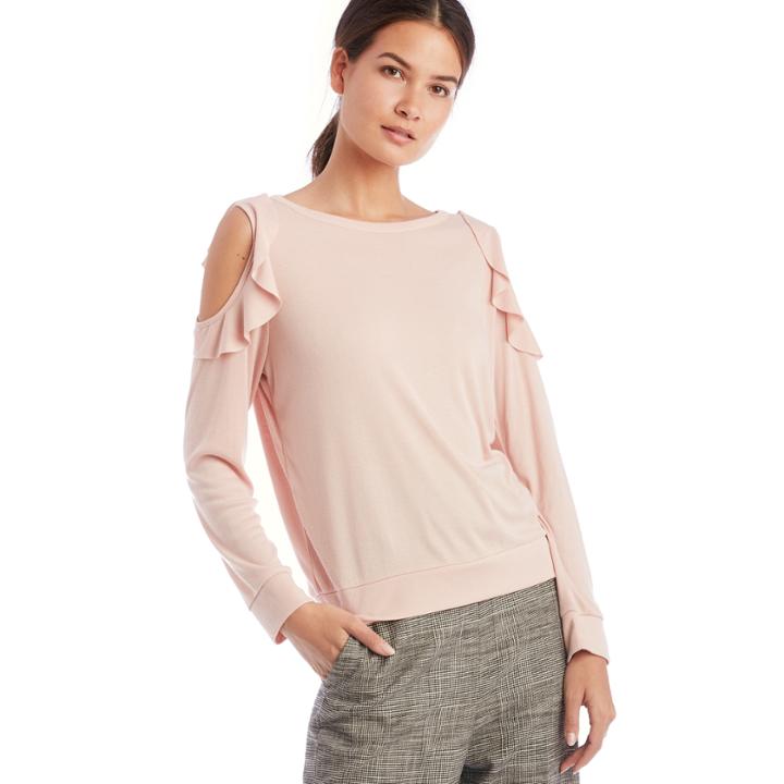 Sanctuary Sanctuary Ashley Bare Ruffle Tee - Celestial Rose-s
